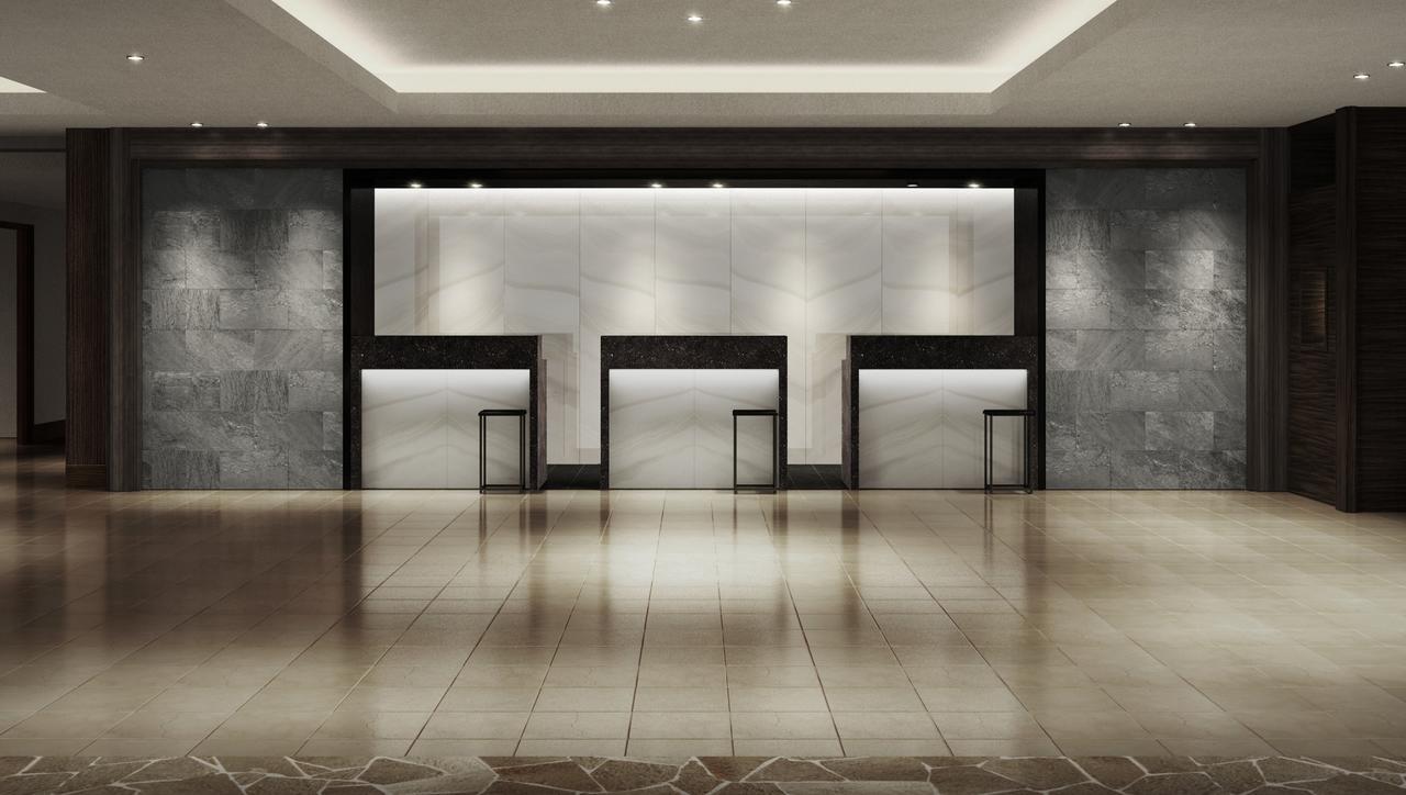 난키-시라하마 메리어트 호텔 외부 사진 3D rendering of a lobby